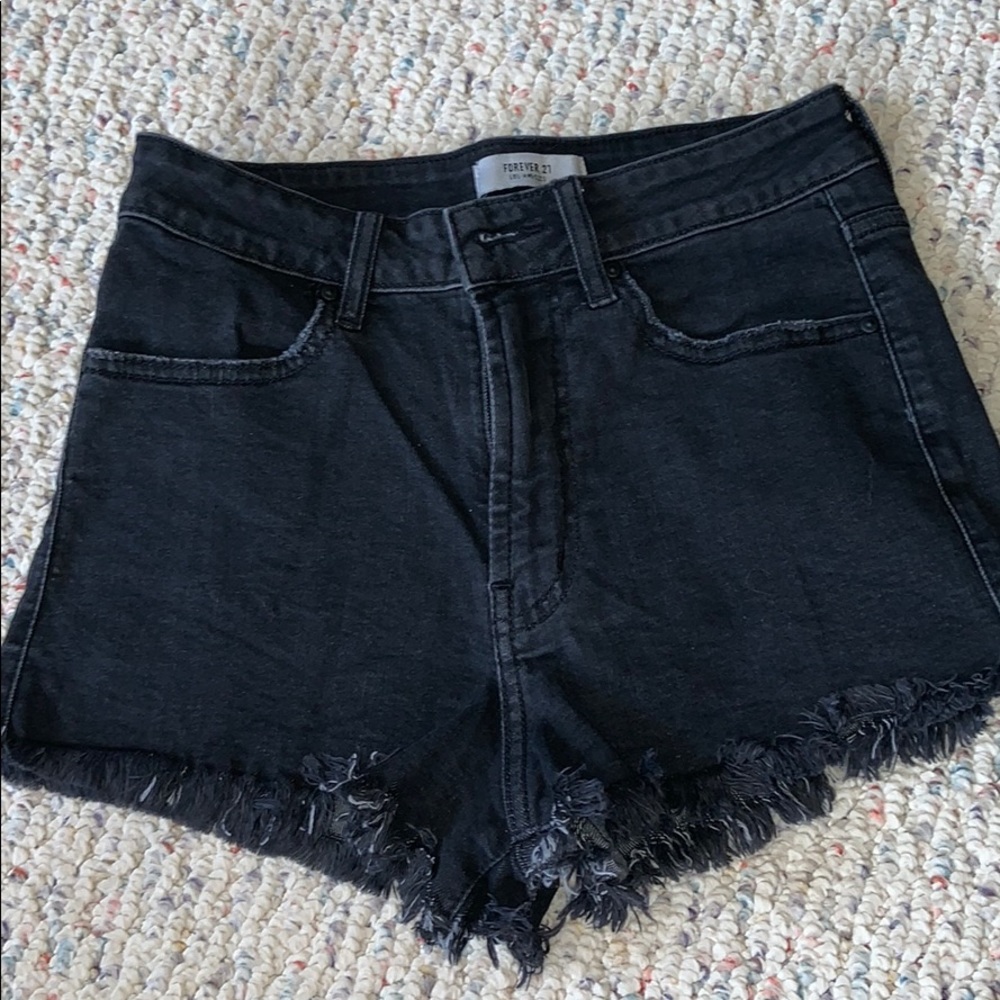 Forever 21 Black Jean Shorts